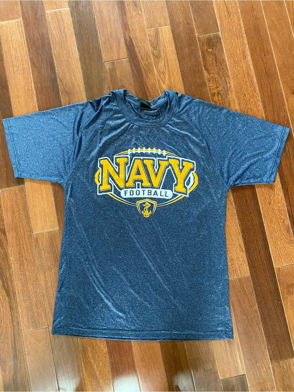 Navy Football Midshipmen T Shirt M Blue US Naval Academy Athletic